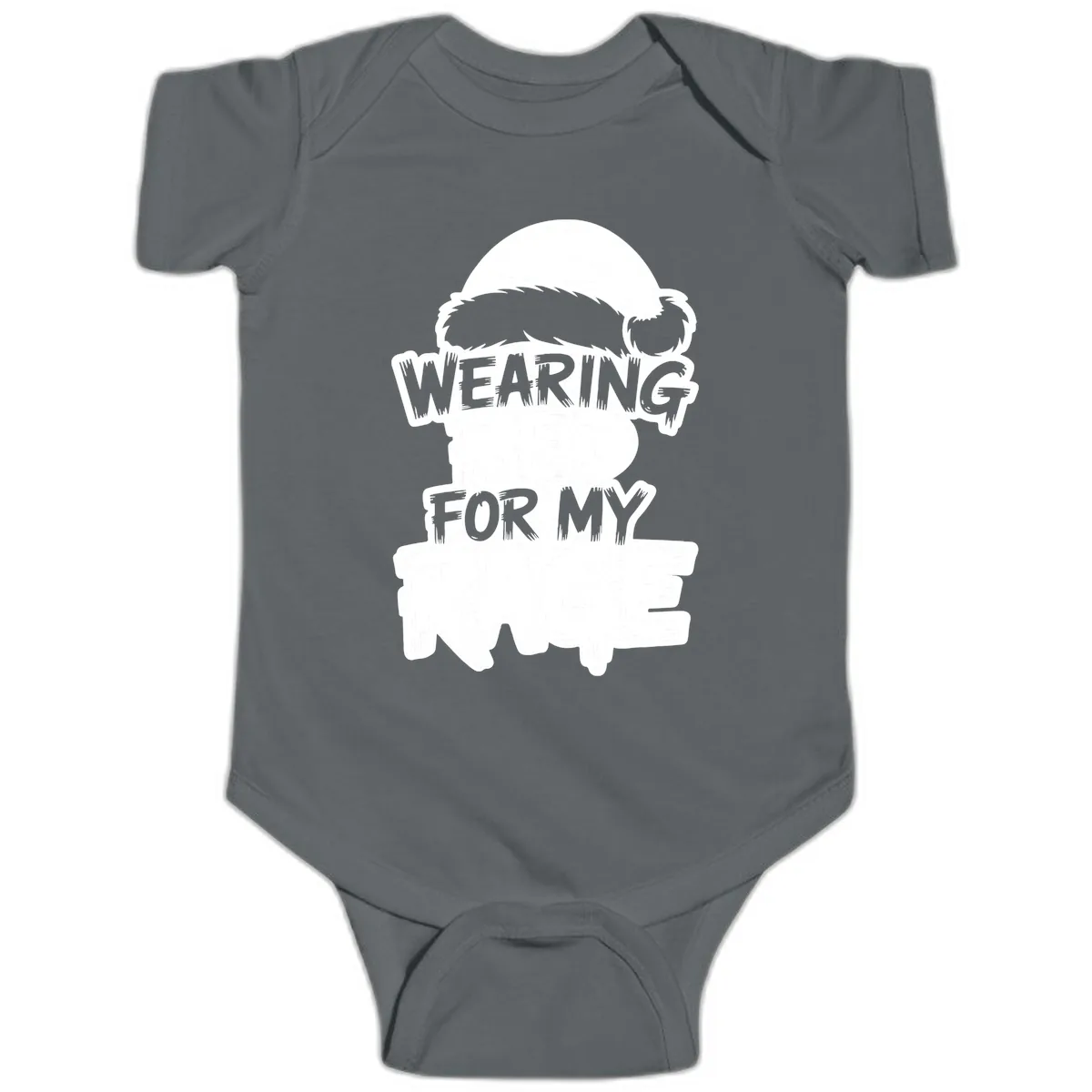 Wearing Red For My Rage Baby Onesie in Charcoal