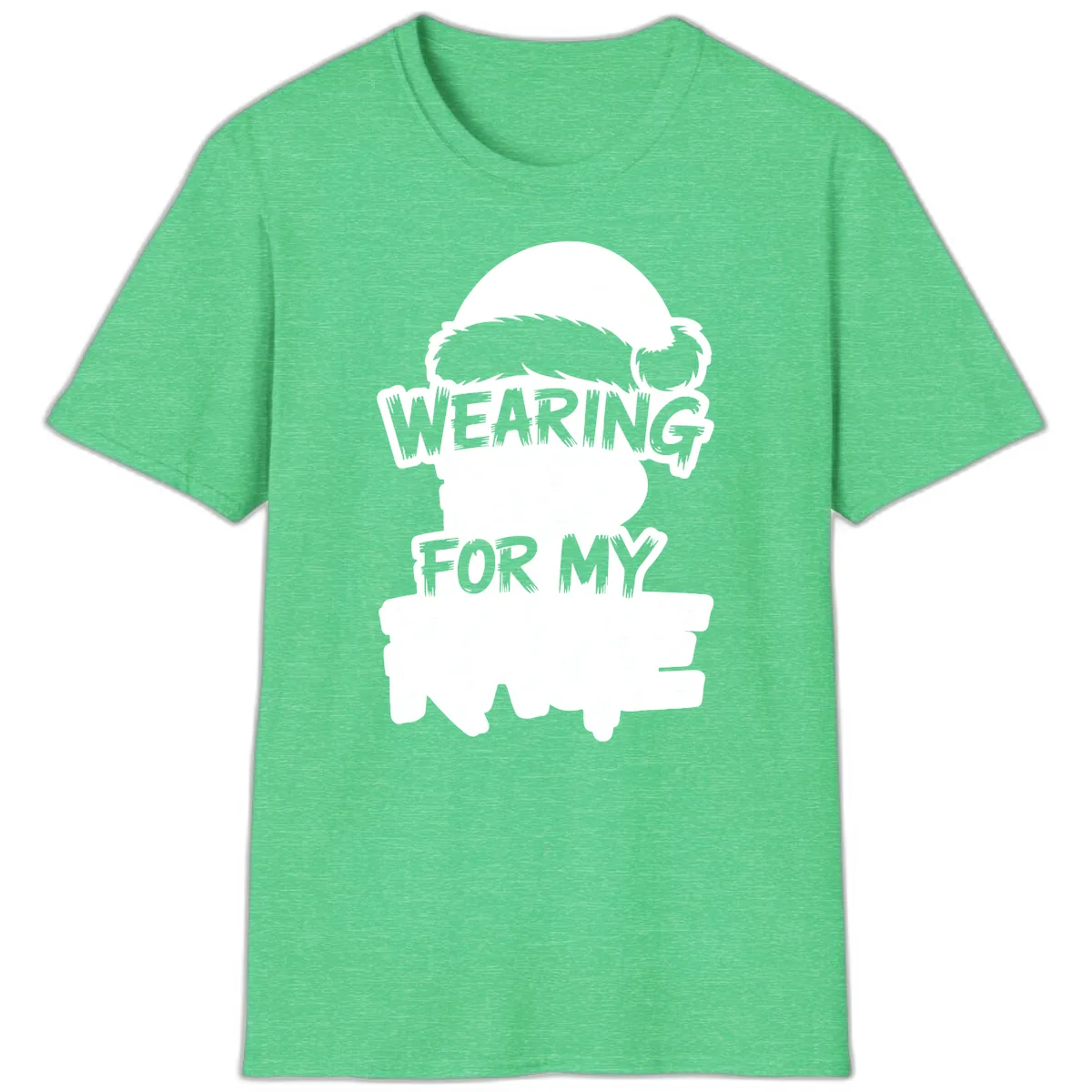 Wearing Red For My Rage T-Shirt in Heather Irish Green