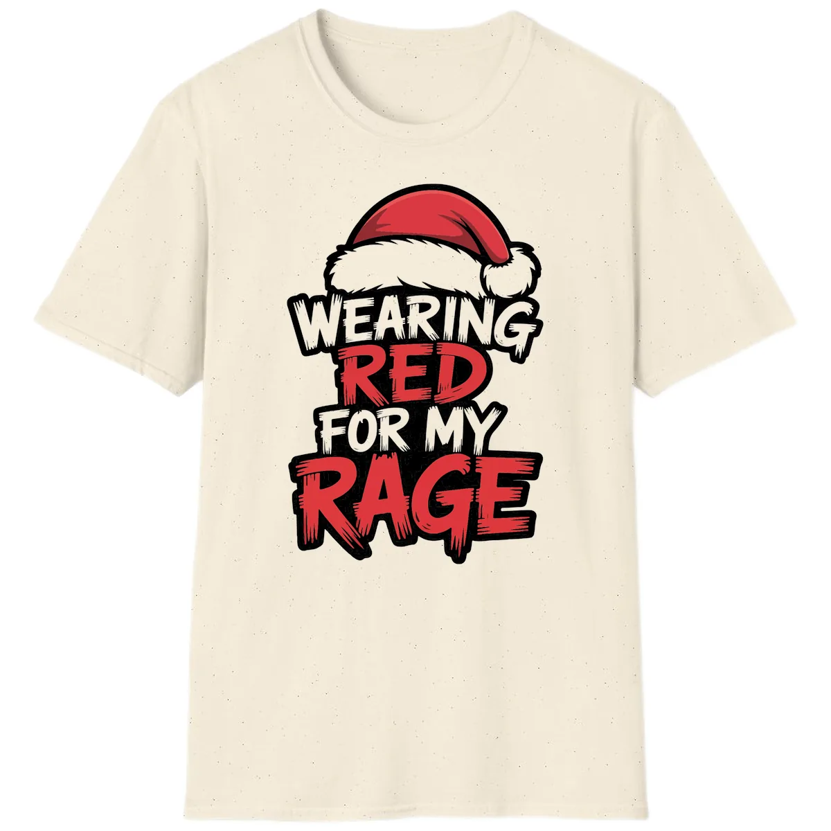 Wearing Red For My Rage T-Shirt in Natural