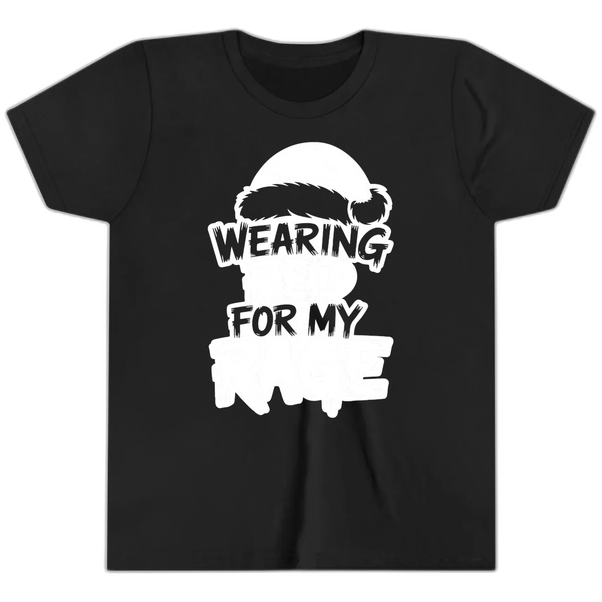 Wearing Red For My Rage Youth T-Shirt in Black