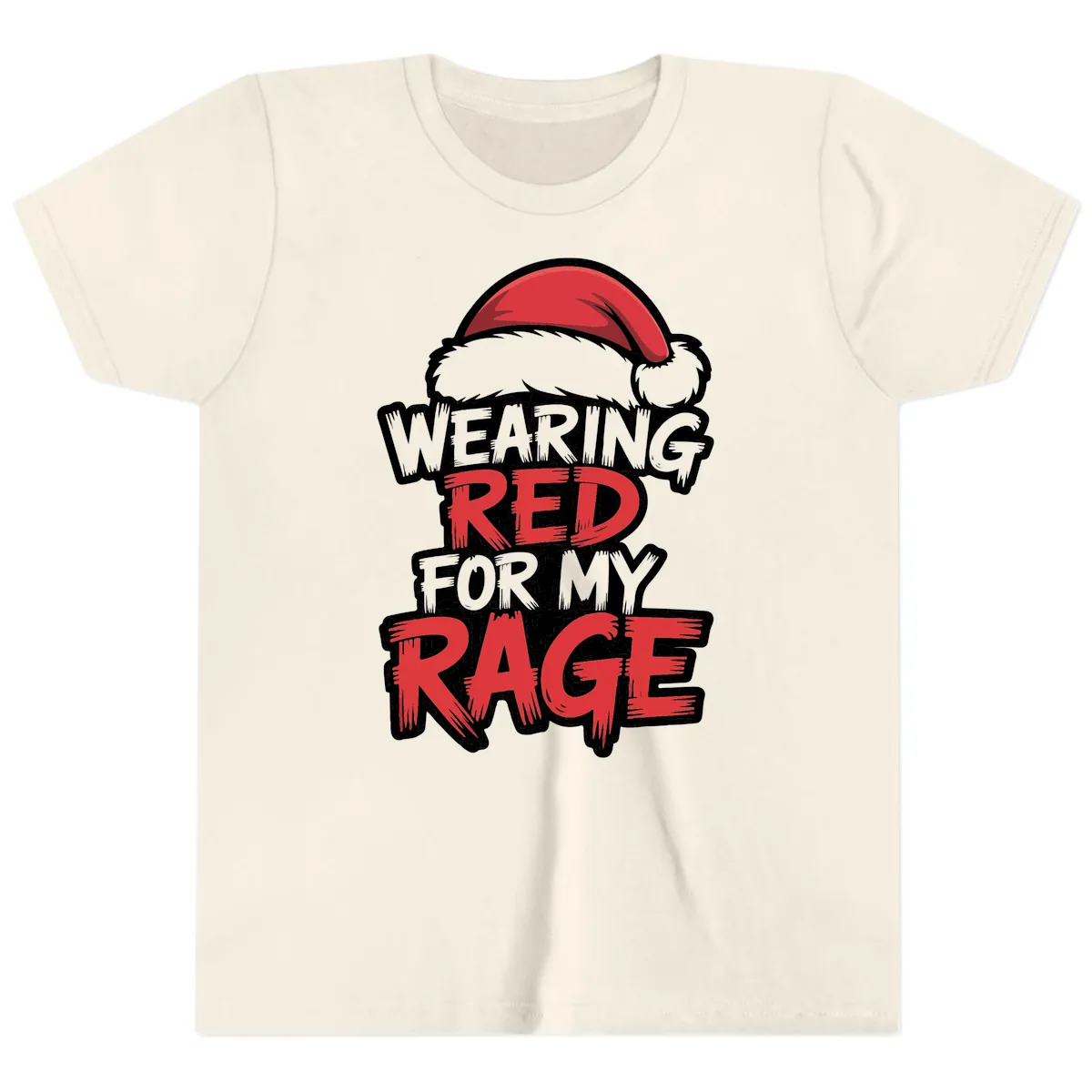 Wearing Red For My Rage Youth T-Shirt in Natural