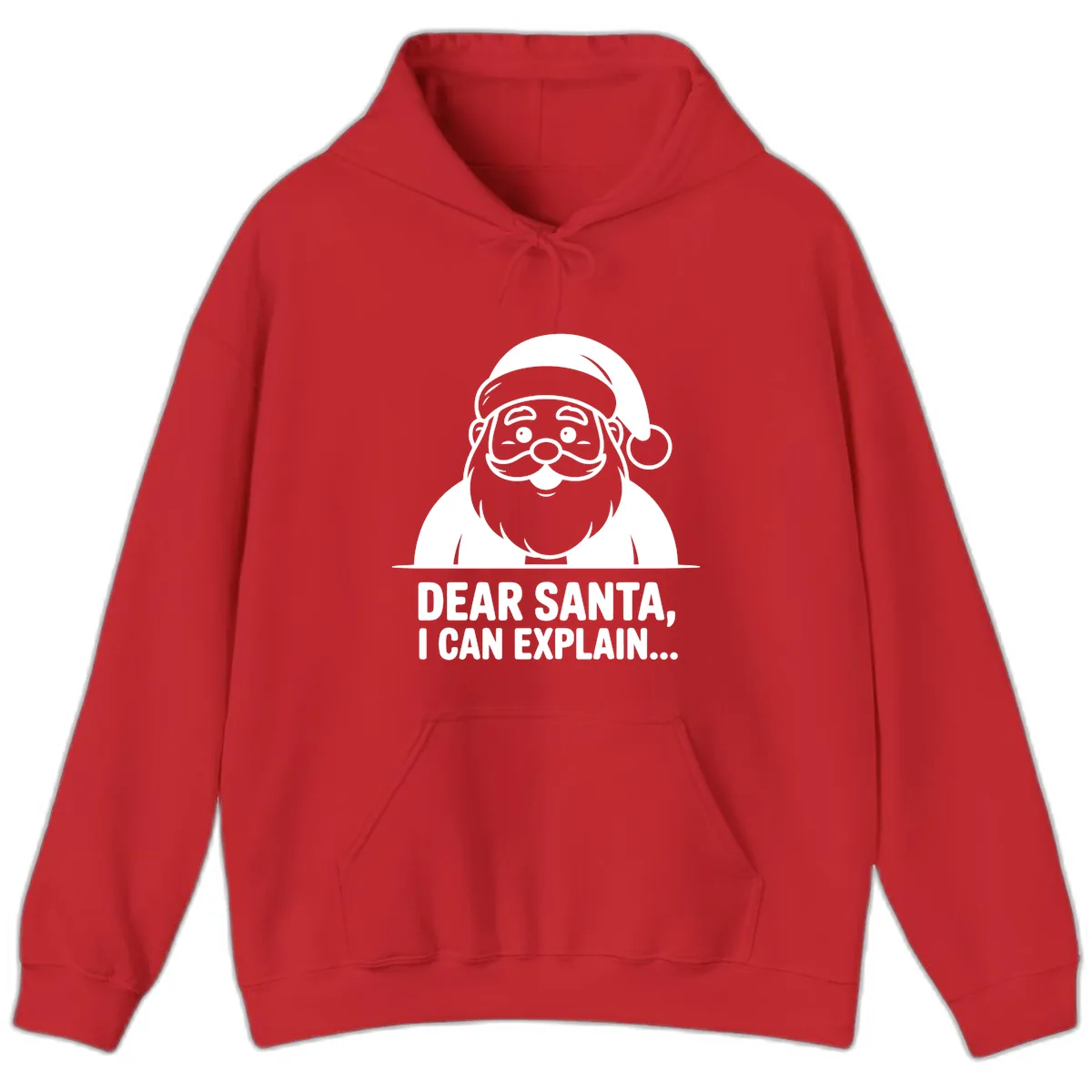 Dear Santa I Can Explain Hoodie in Red
