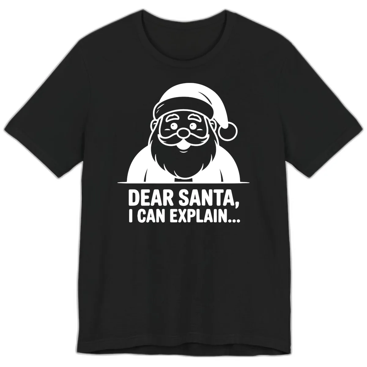Dear Santa I Can Explain Premium T-Shirt in Black