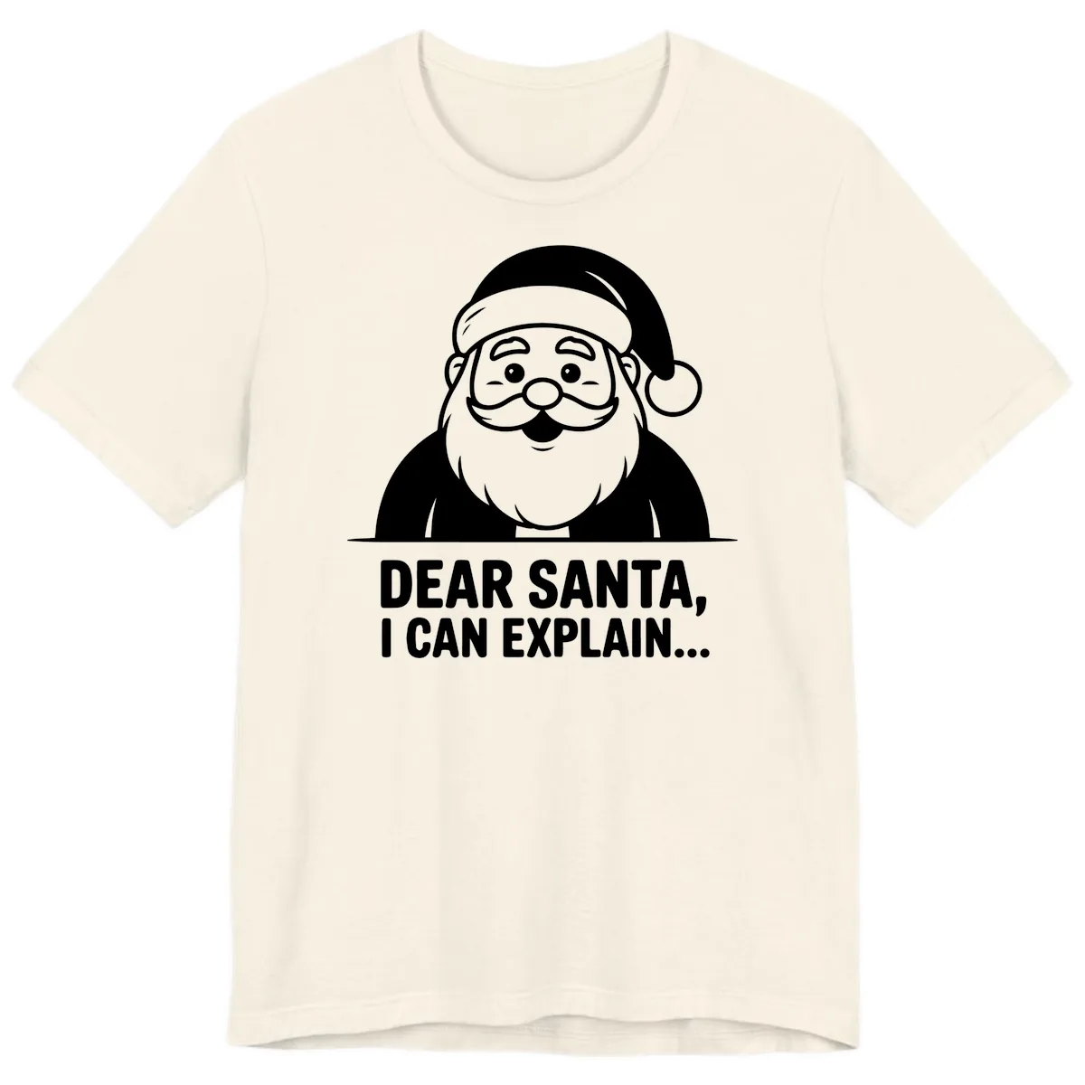 Dear Santa I Can Explain Premium T-Shirt in Natural