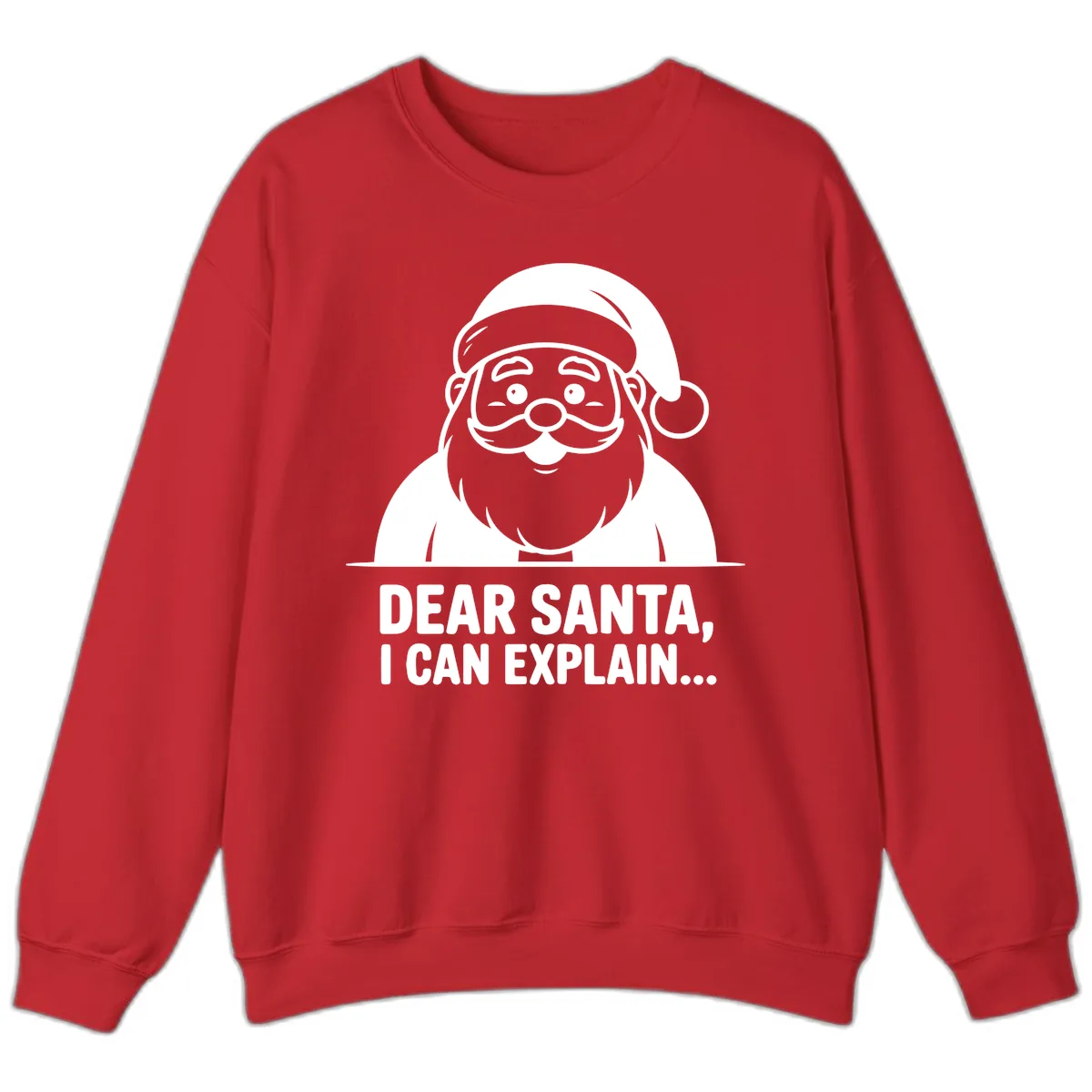 Dear Santa I Can Explain Sweatshirt in Red