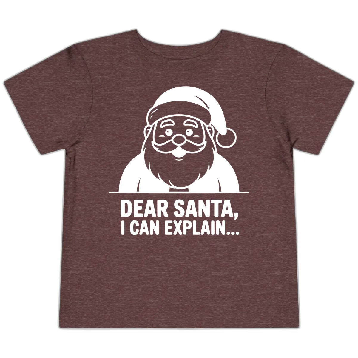 Dear Santa I Can Explain Toddler T-Shirt in Heather Maroon