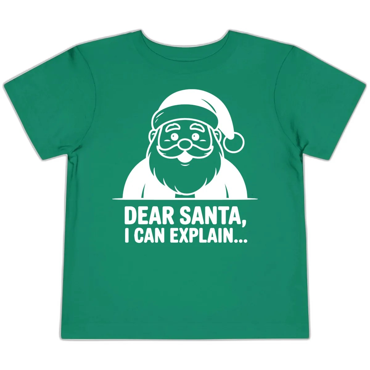 Dear Santa I Can Explain Toddler T-Shirt in Kelly