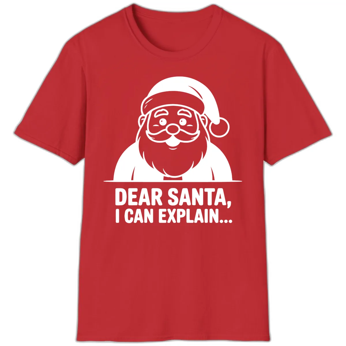 Dear Santa I Can Explain T-Shirt in Red