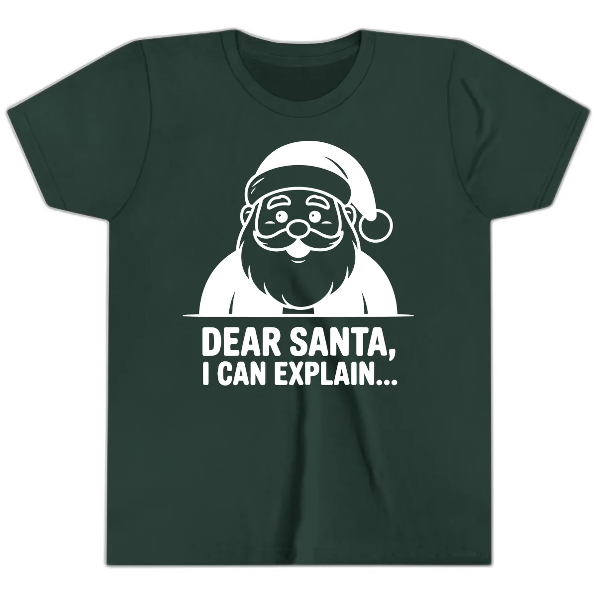Dear Santa I Can Explain Youth T-Shirt in Forest