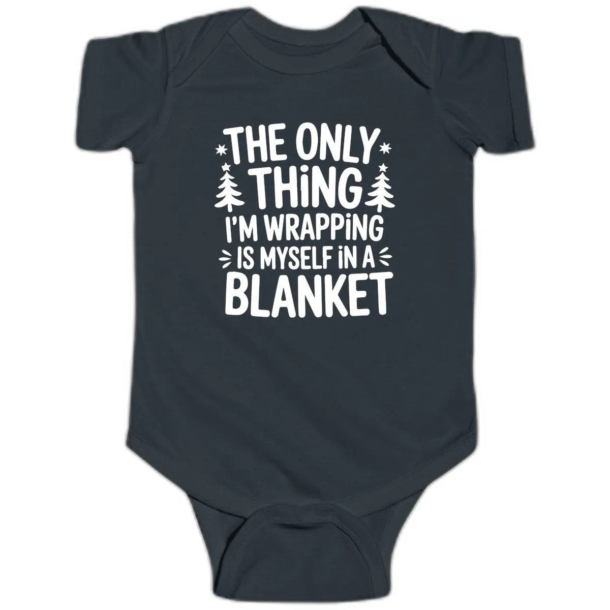 The Only Thing I'm Wrapping Baby Onesie in Black