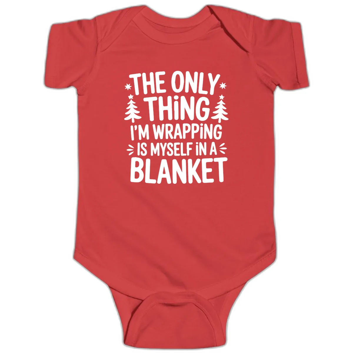 The Only Thing I'm Wrapping Baby Onesie in Red