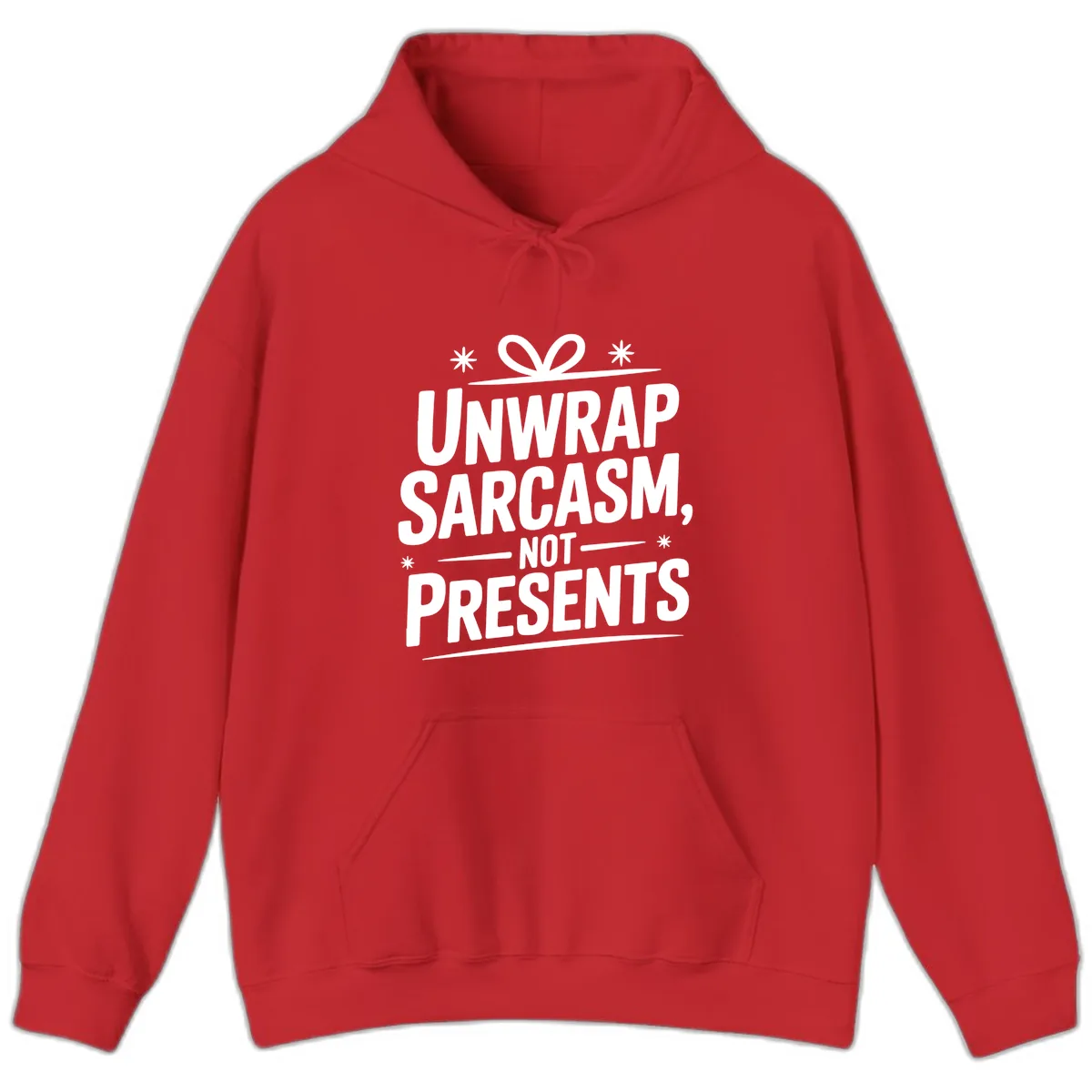 Unwrap Sarcasm Not Presents Hoodie in Red