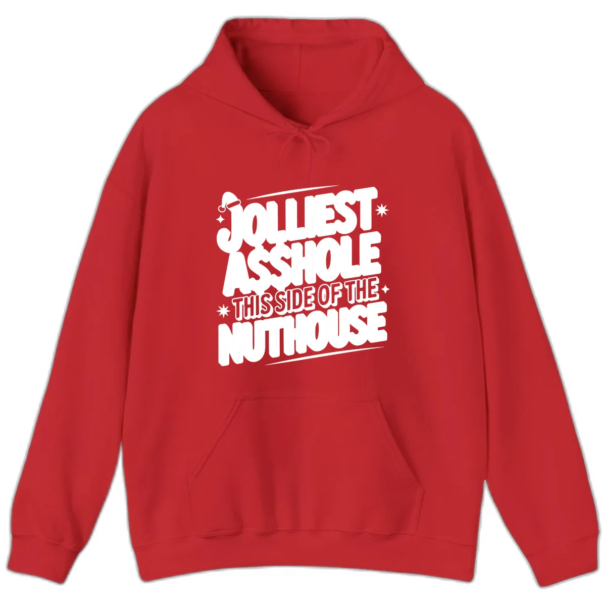 Nuthouse Christmas Asshole Hoodie in Red