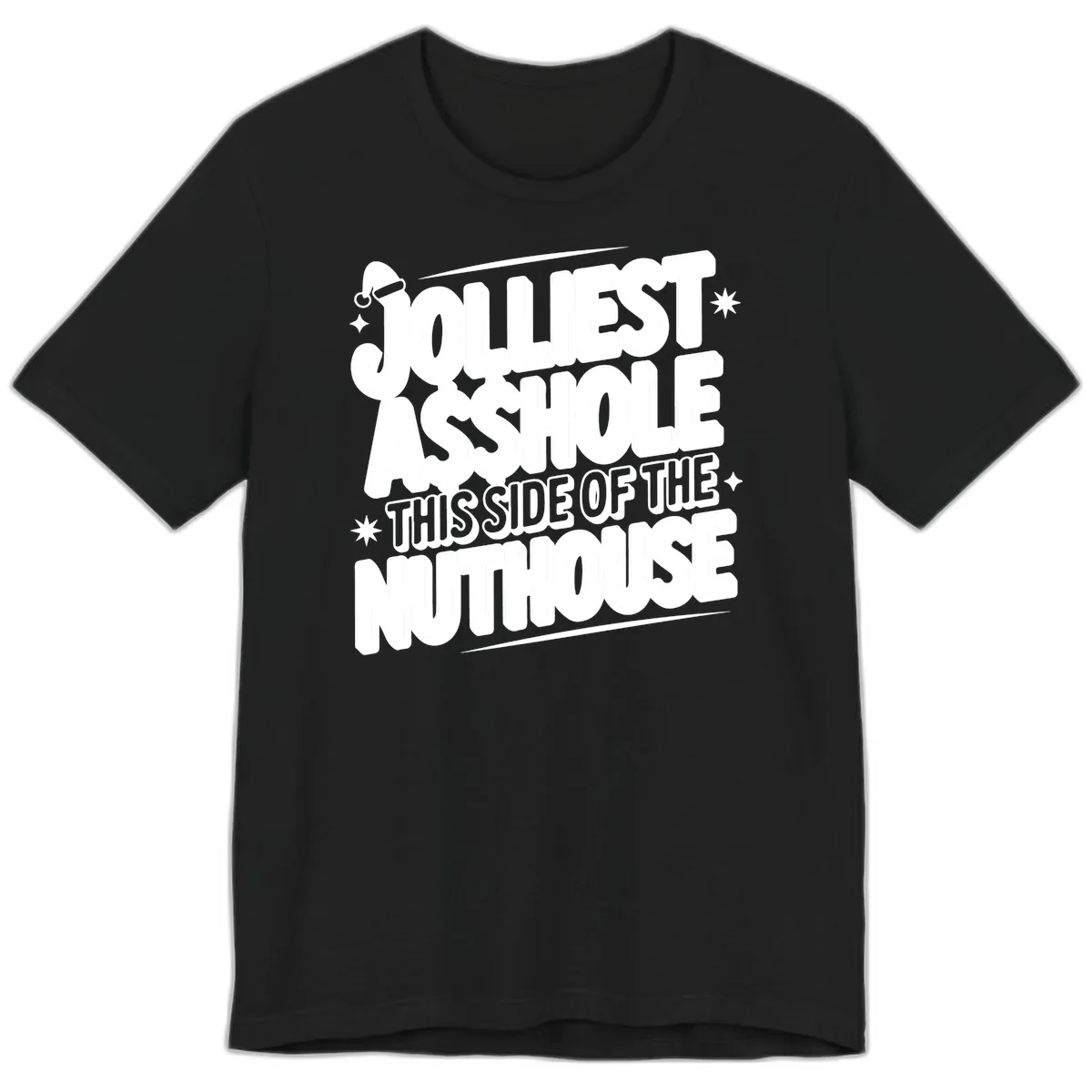 Nuthouse Christmas Asshole Premium T-Shirt in Black