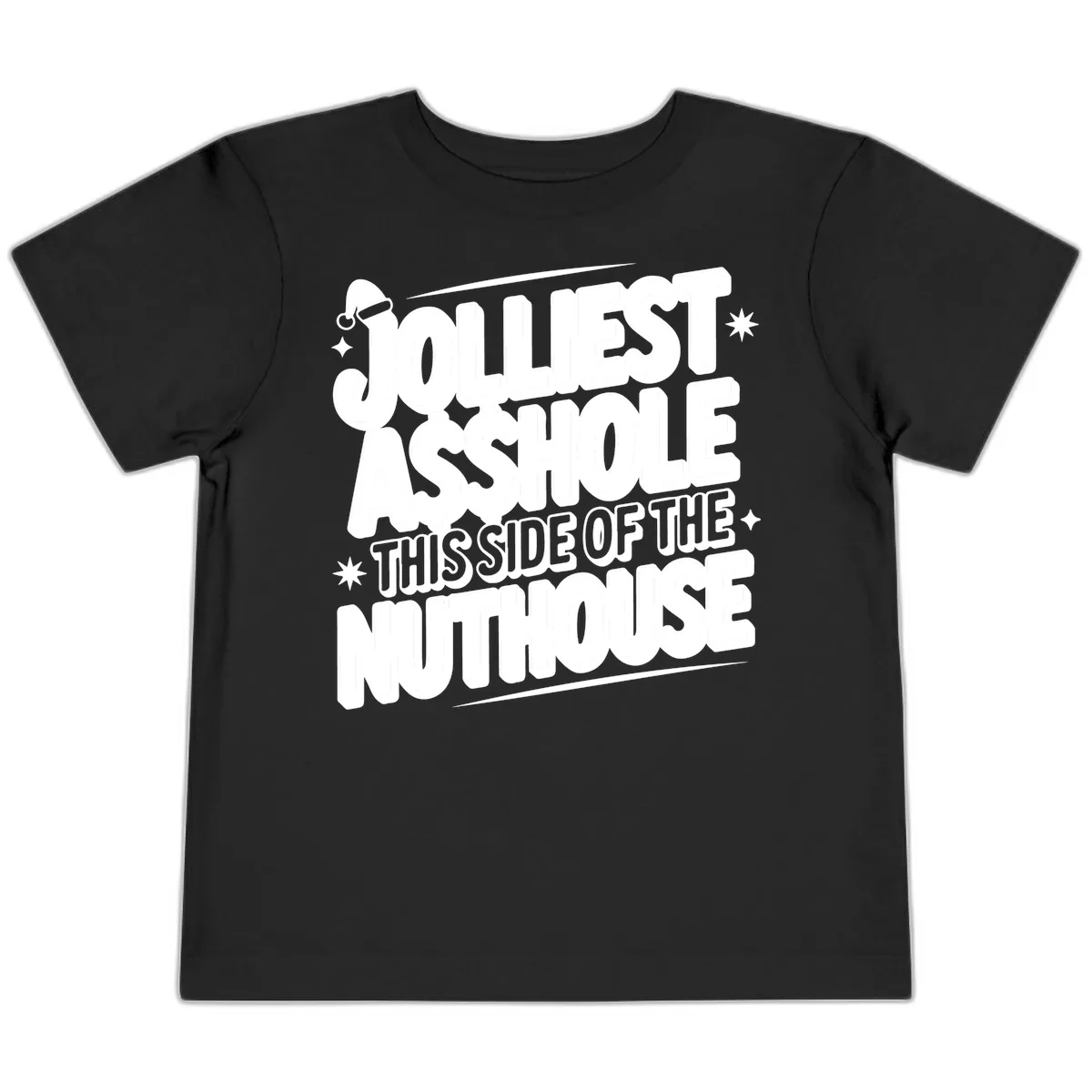 Nuthouse Christmas Asshole Toddler T-Shirt in Black