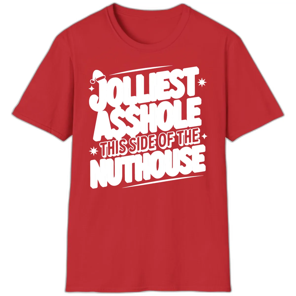 Nuthouse Christmas Asshole T-Shirt in Red