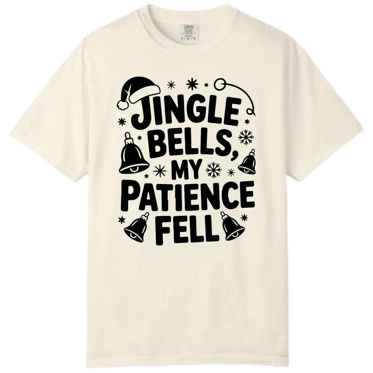 Jingle Bells My Patience Fell Comfort Color in Ivory