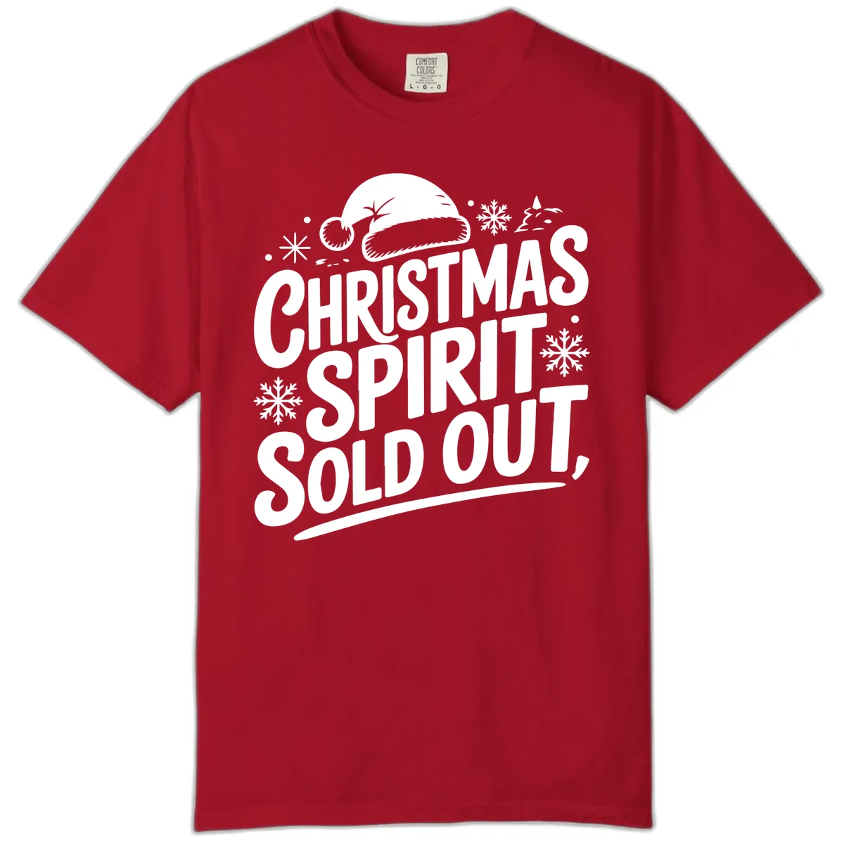 Christmas Spirit Sold Out Comfort Color in Red