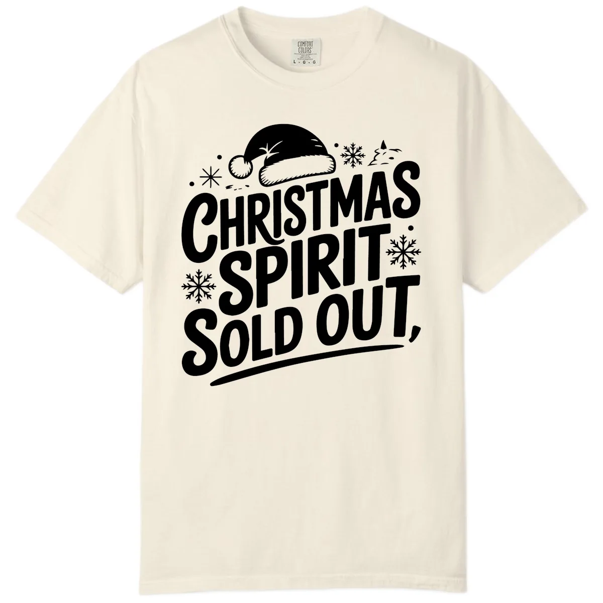 Christmas Spirit Sold Out Comfort Color in Ivory