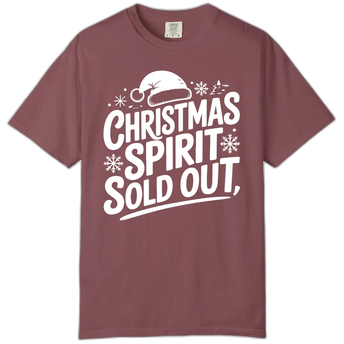 Christmas Spirit Sold Out Comfort Color in Brick