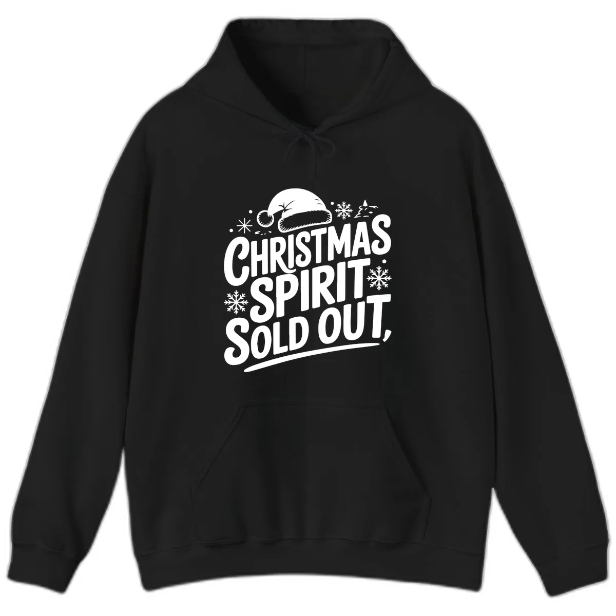 Christmas Spirit Sold Out Hoodie in Black