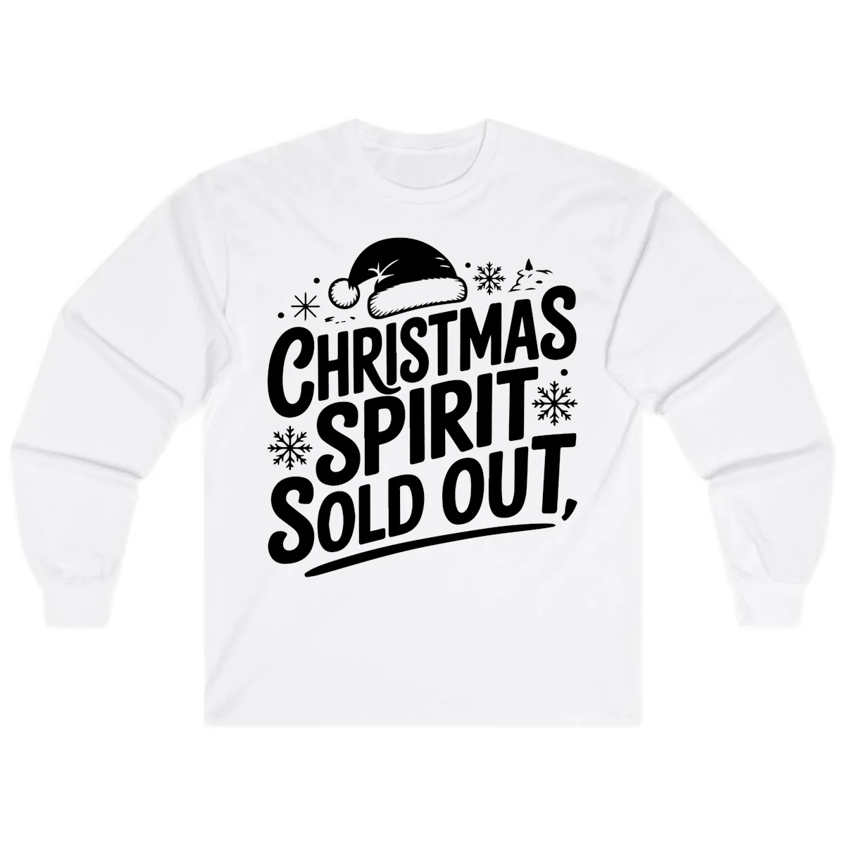 Christmas Spirit Sold Out Long Sleeve in White