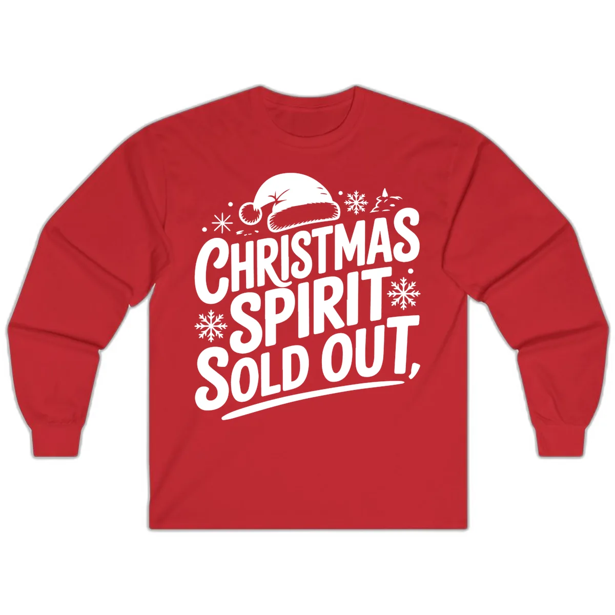 Christmas Spirit Sold Out Long Sleeve in Red