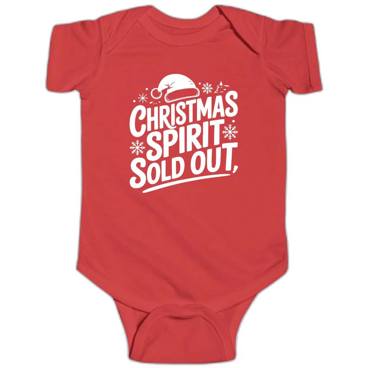 Christmas Spirit Sold Out Baby Onesie in Red