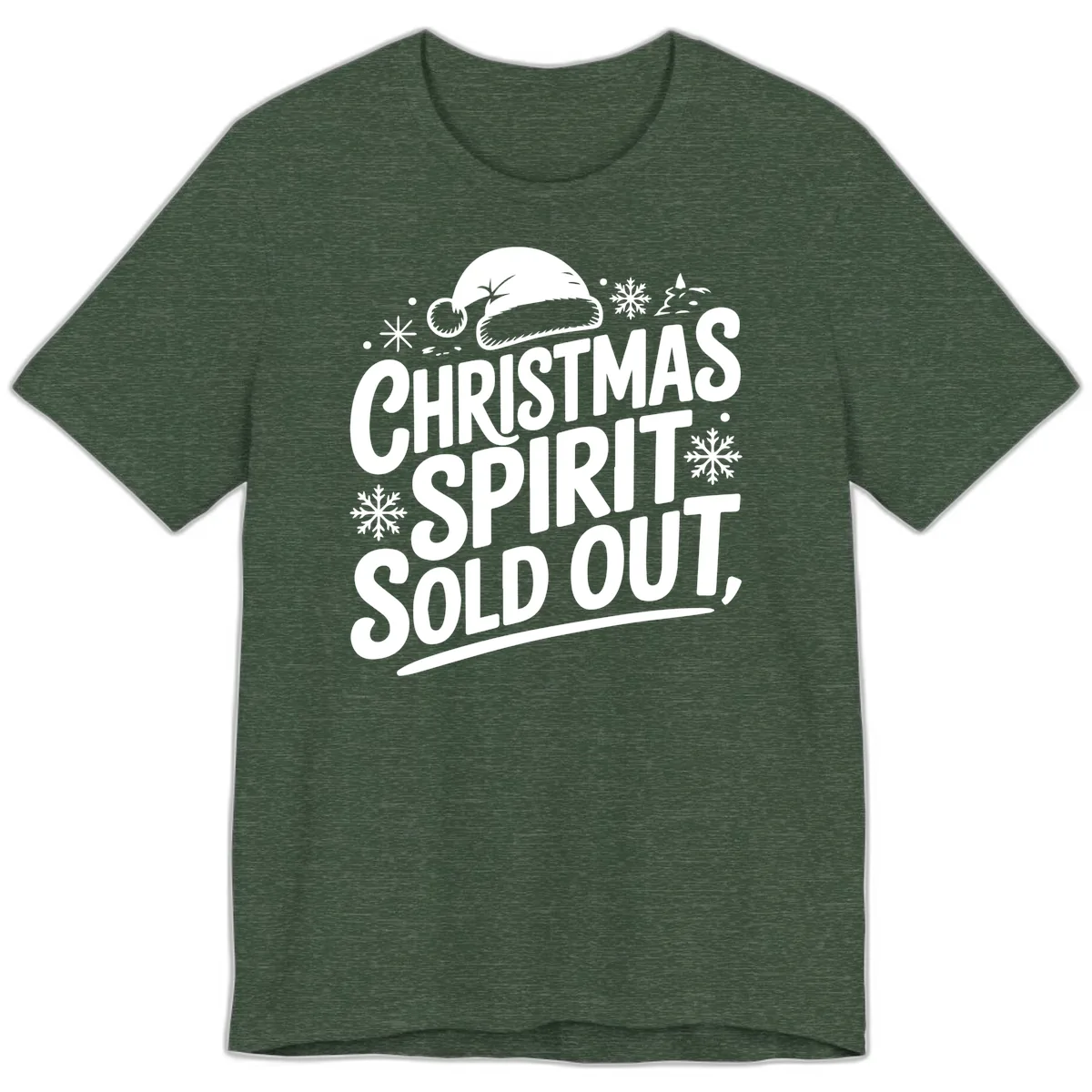 Christmas Spirit Sold Out Premium T-Shirt in Heather Forest