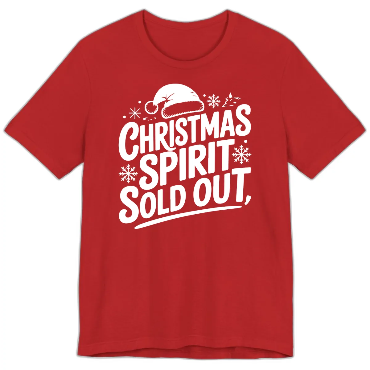 Christmas Spirit Sold Out Premium T-Shirt in Red