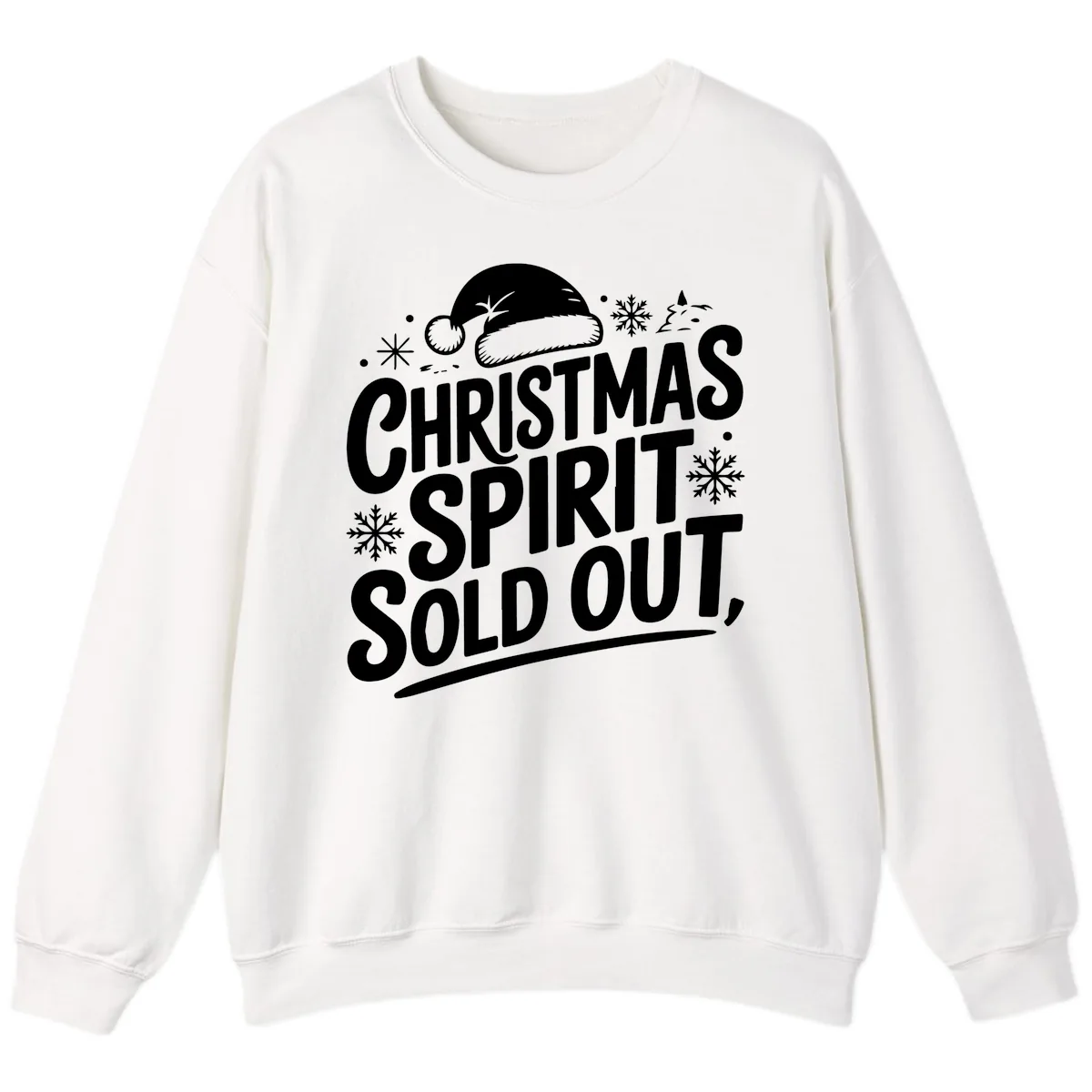 Christmas Spirit Sold Out Sweatshirt in White
