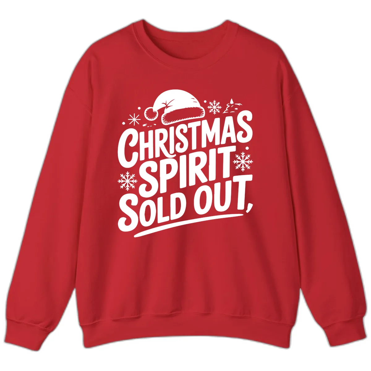 Christmas Spirit Sold Out Sweatshirt in Red