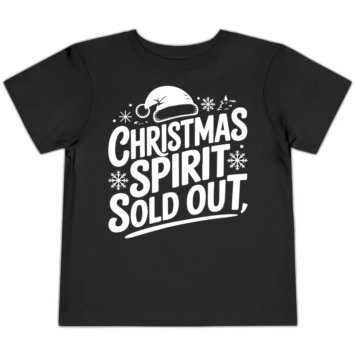 Christmas Spirit Sold Out Toddler T-Shirt in Black