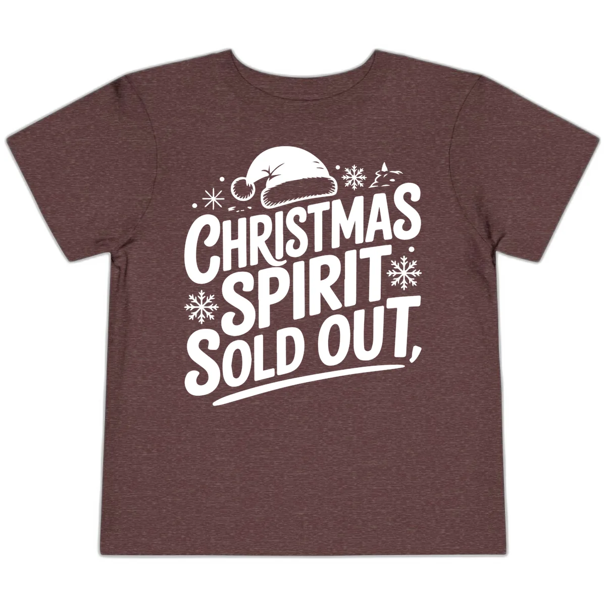 Christmas Spirit Sold Out Toddler T-Shirt in Heather Maroon