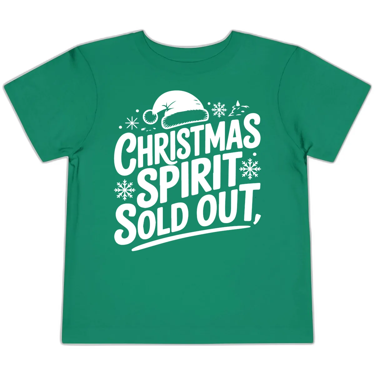 Christmas Spirit Sold Out Toddler T-Shirt in Kelly