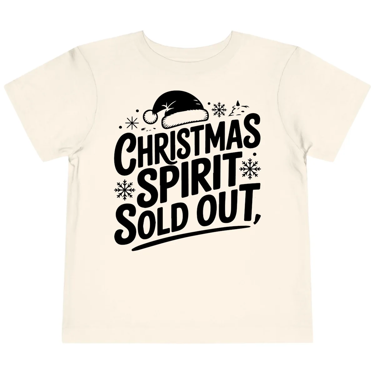 Christmas Spirit Sold Out Toddler T-Shirt in Natural