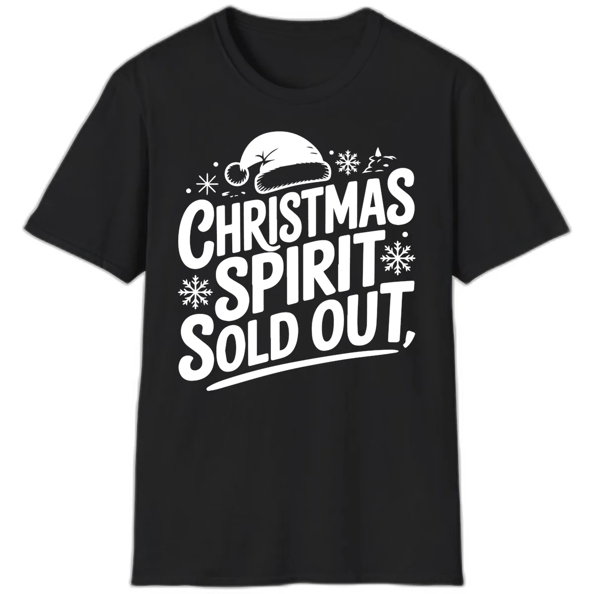 Christmas Spirit Sold Out T-Shirt in Black