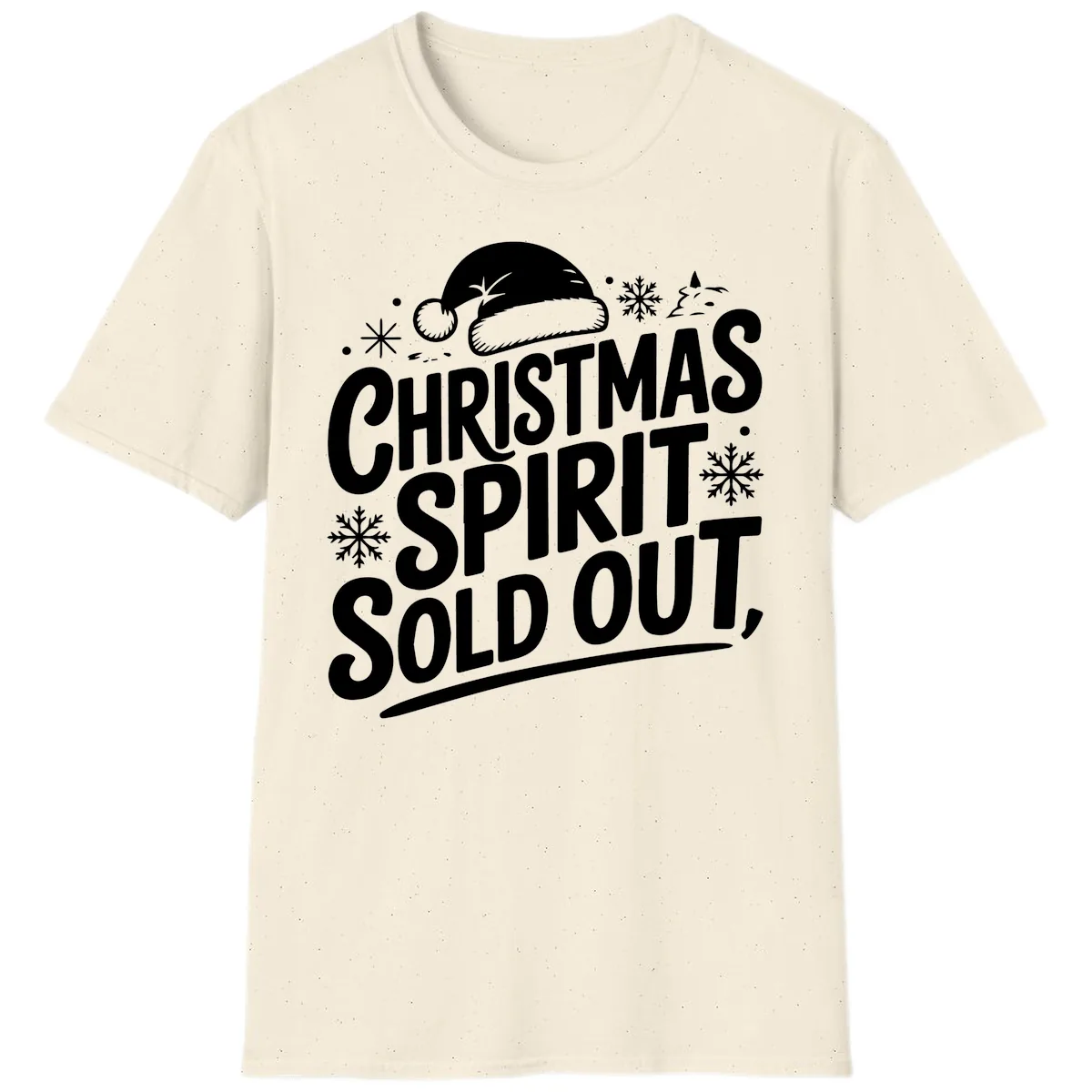 Christmas Spirit Sold Out T-Shirt in Natural