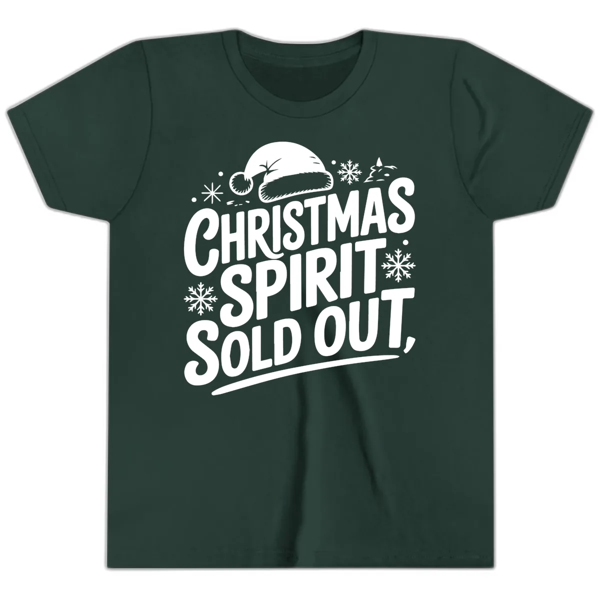 Christmas Spirit Sold Out Youth T-Shirt in Forest