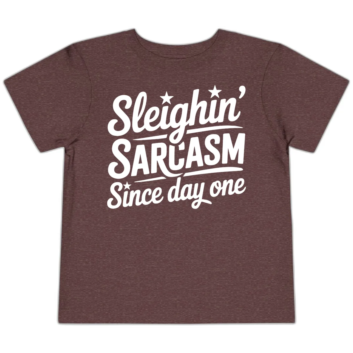 Sarcasm Since Day One Design Toddler T-Shirt in Heather Maroon