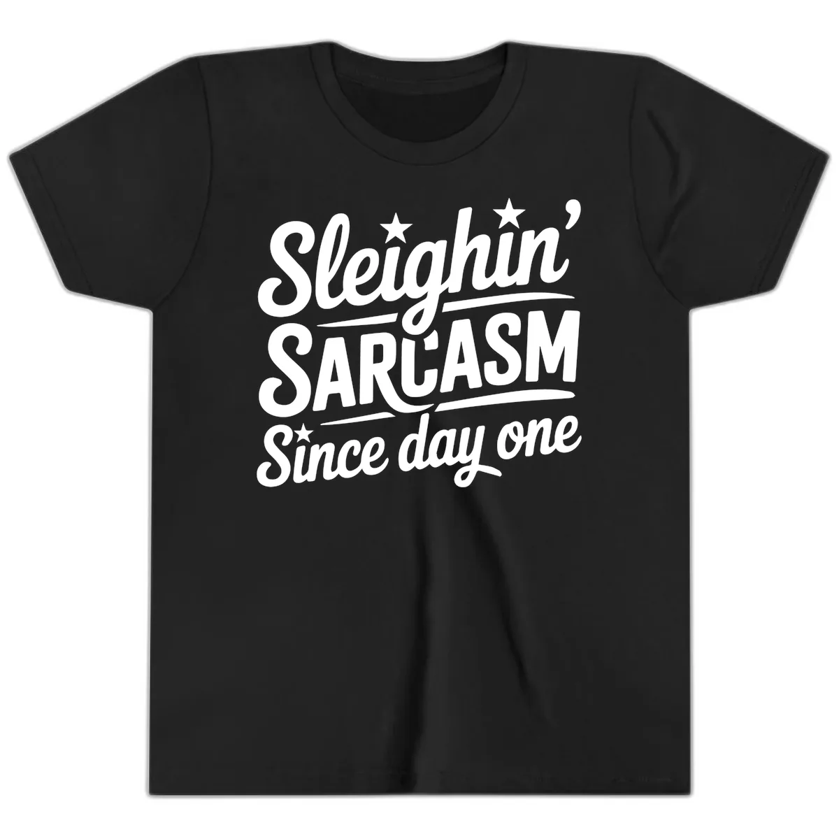 Sarcasm Since Day One Design Youth T-Shirt in Black