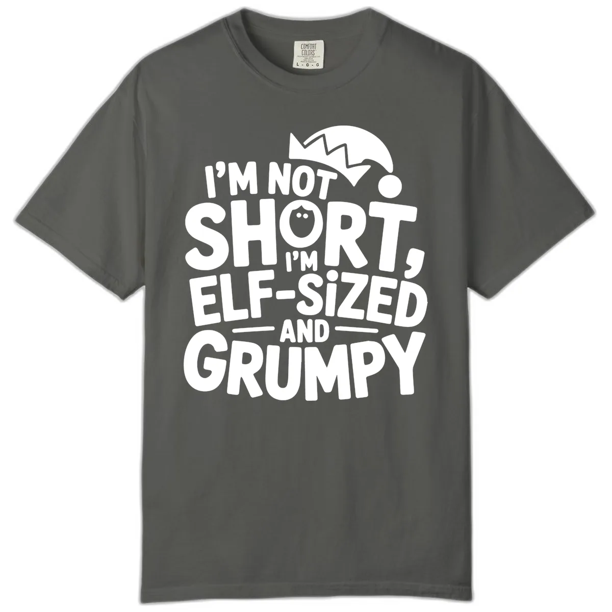 Elf-Sized And Grumpy Comfort Color in Pepper