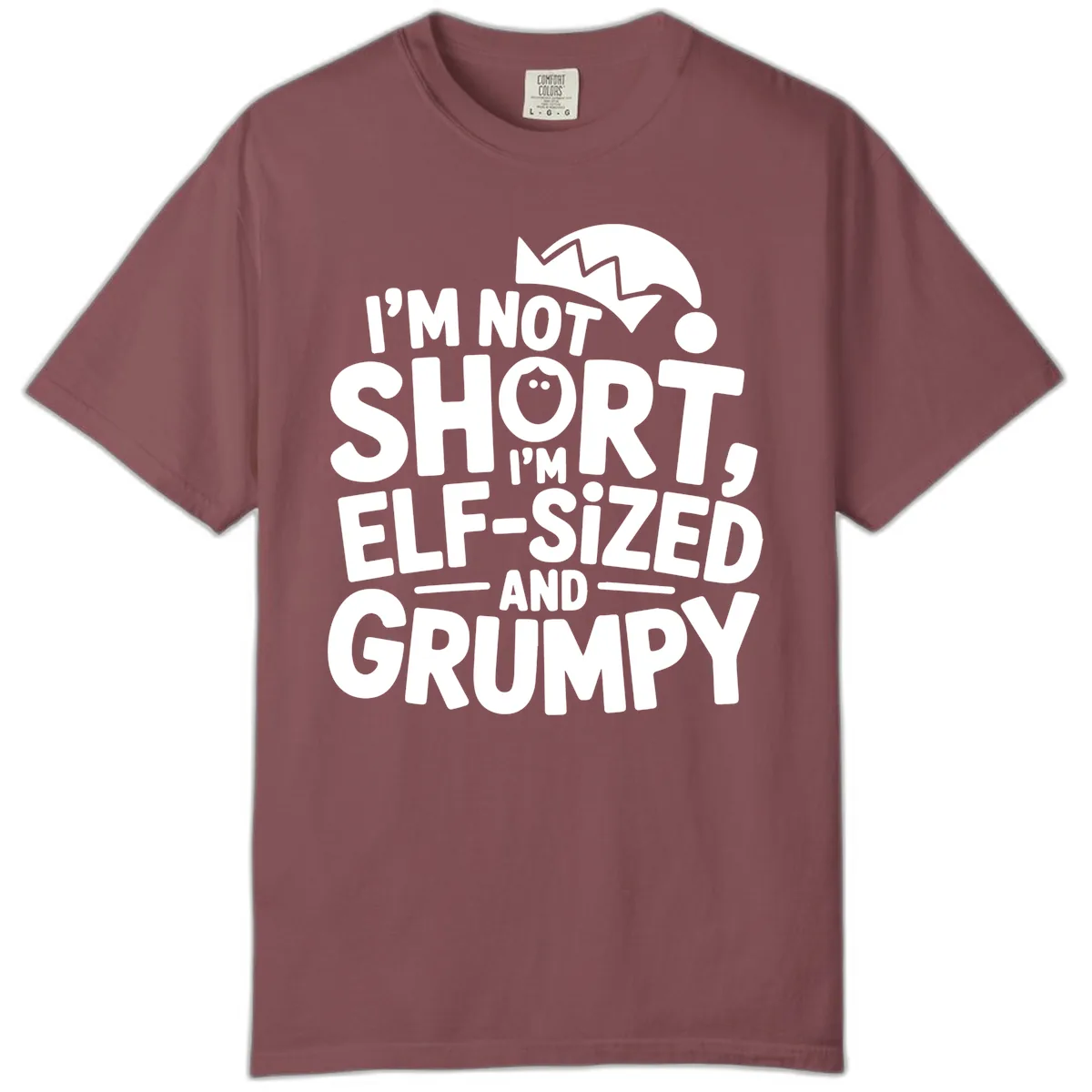 Elf-Sized And Grumpy Comfort Color in Brick