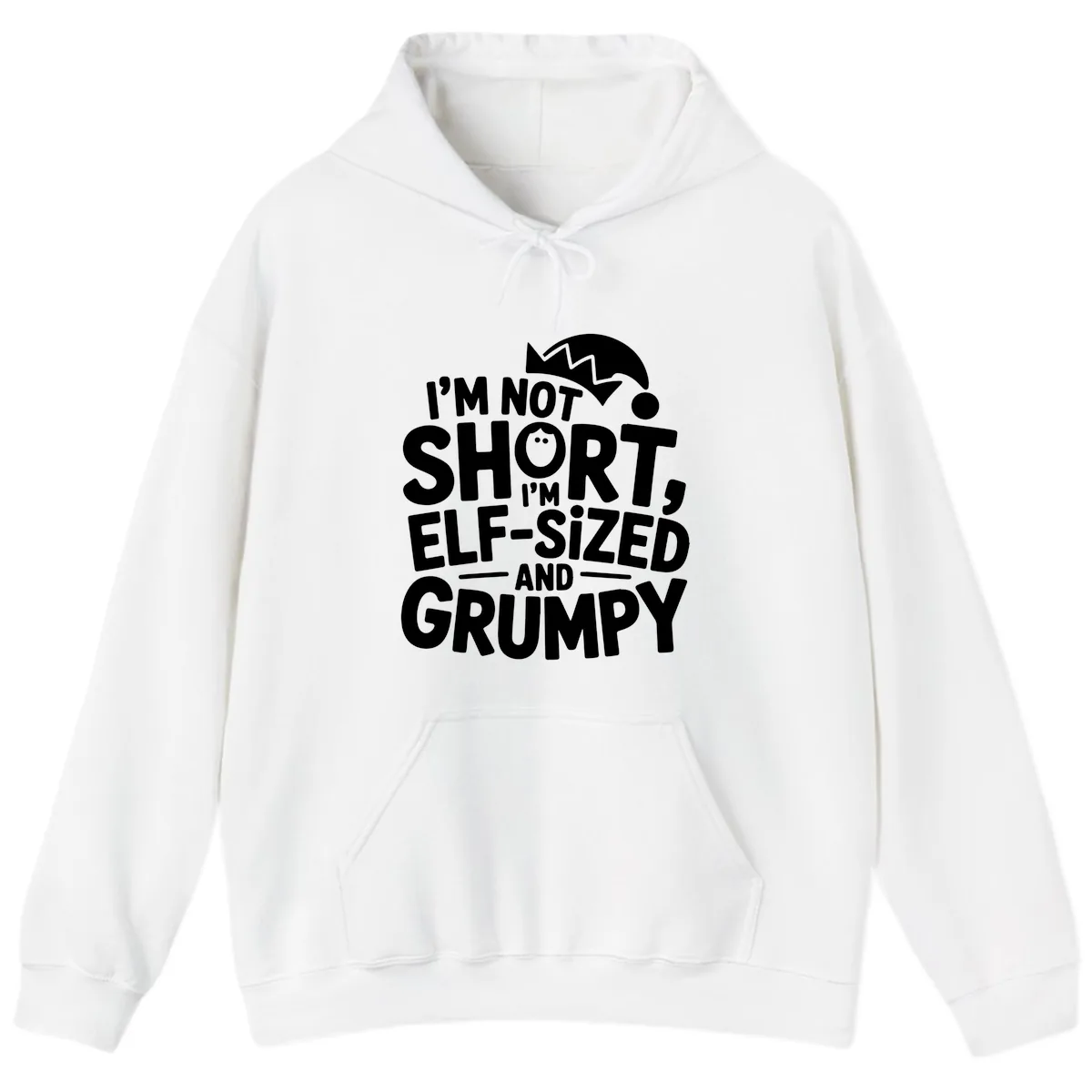 Elf-Sized And Grumpy Hoodie in White