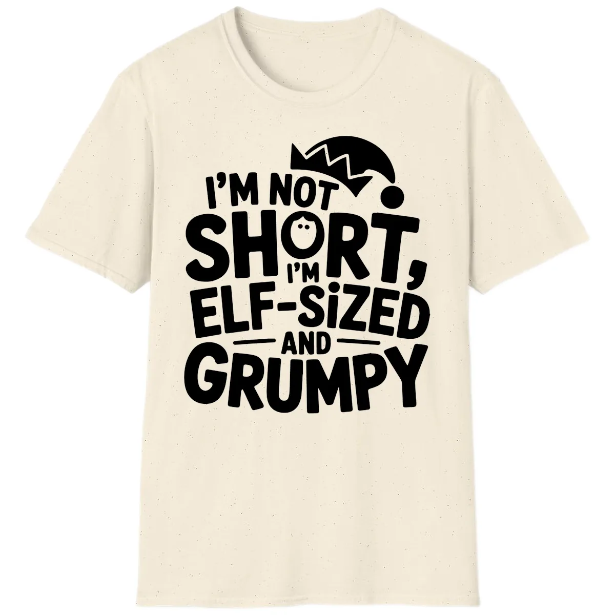 Elf-Sized And Grumpy T-Shirt in Natural