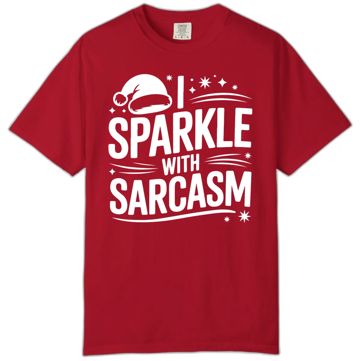 I Sparkle With Sarcasm Christmas Comfort Color in Red