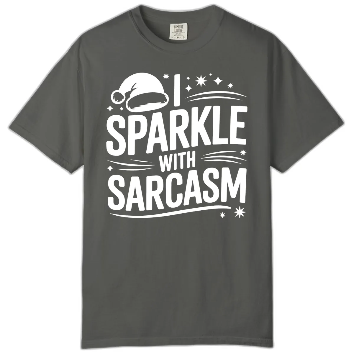 I Sparkle With Sarcasm Christmas Comfort Color in Pepper