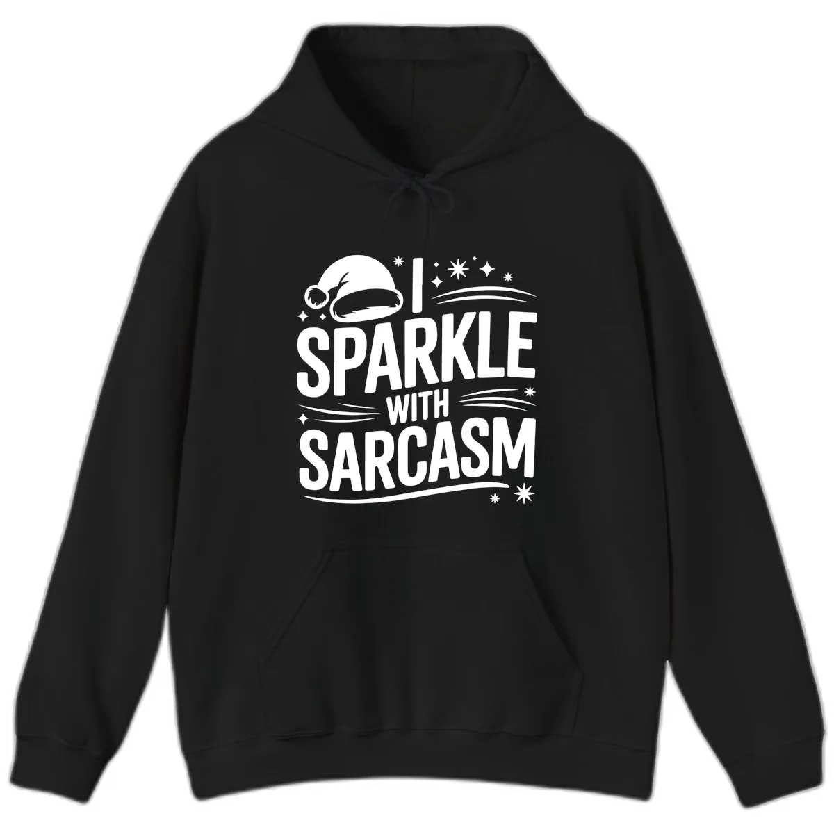 I Sparkle With Sarcasm Christmas Hoodie in Black
