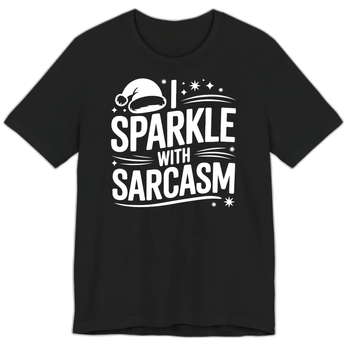 I Sparkle With Sarcasm Christmas Premium T-Shirt in Black
