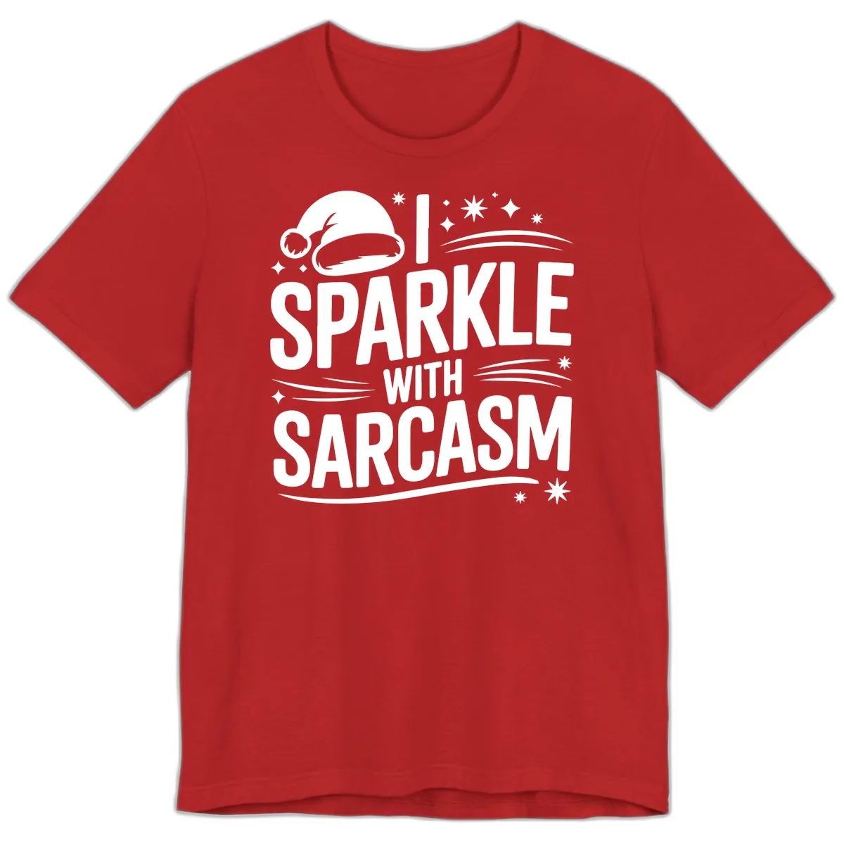 I Sparkle With Sarcasm Christmas Premium T-Shirt in Red